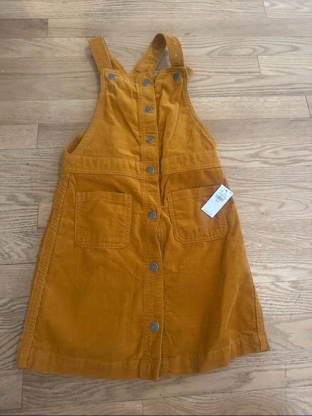Old Navy Mustard Corduroy Pinafore Dress